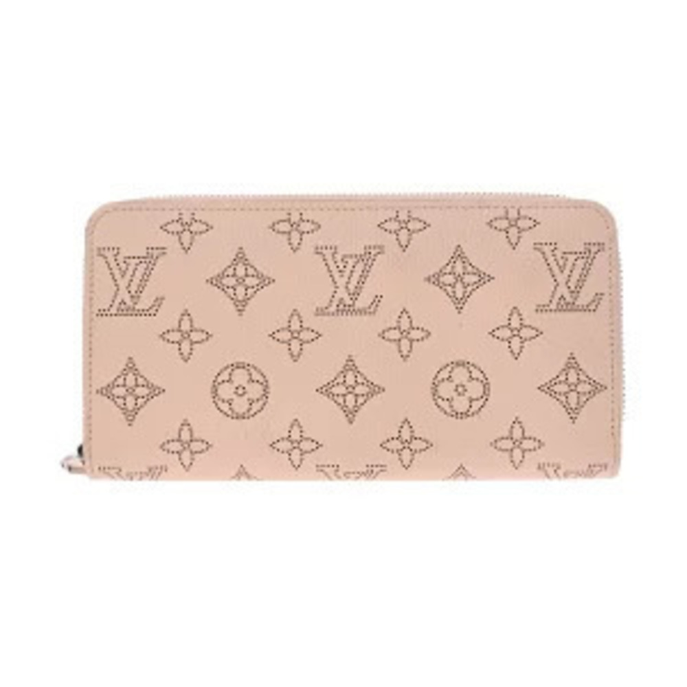 Louis Vuitton Monogram Mahina Zippy Wallet Jasmine Pink Leather Long